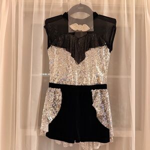 Revolution Black and Silver Romper